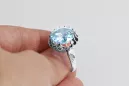 Sterling silver 925 Aquamarine Ring Vintage craft vrc035s